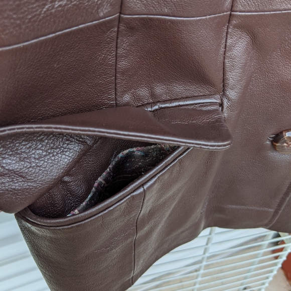 Terry Lewis Chocolate Brown Leather jacket - Picture 5 of 9